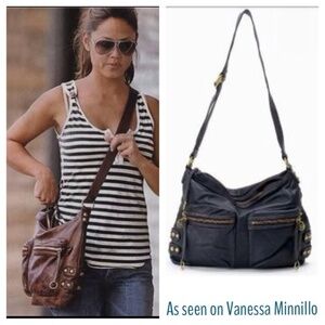 Navy Linea Pelle, Messenger Bag